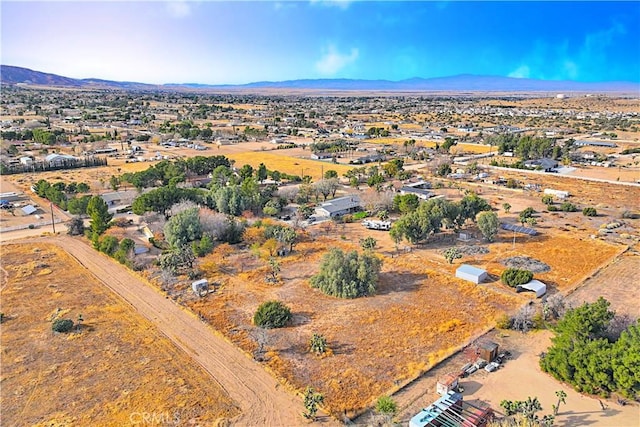 bird's eye view featuring a mountain view