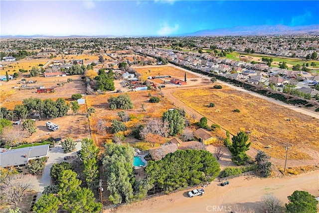 40836 36th St W, Palmdale, CA 93551 - aerial overview of property's location featuring a mountain backdrop