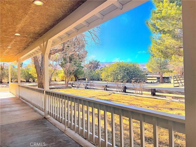 view of patio with a porch