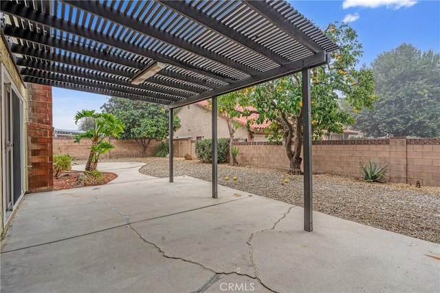 view of patio with a pergola