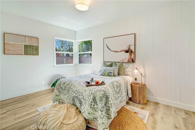 bedroom featuring light hardwood / wood-style flooring