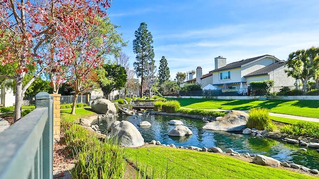 view of community with a yard