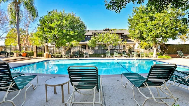 view of pool featuring a patio