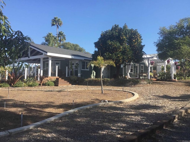 view of yard featuring a porch