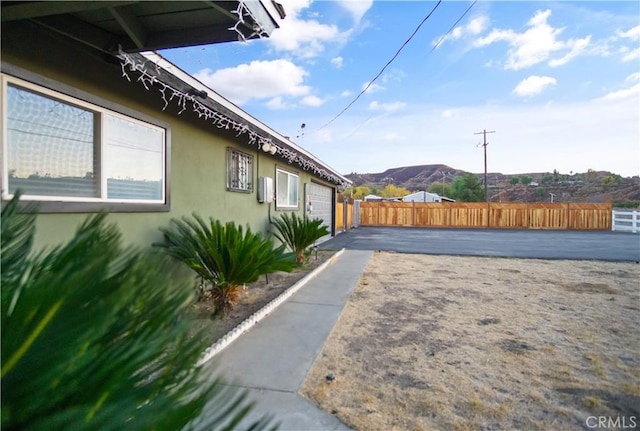 exterior space with a mountain view