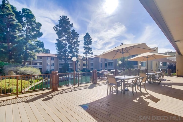 view of wooden deck