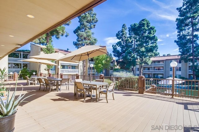 view of wooden deck