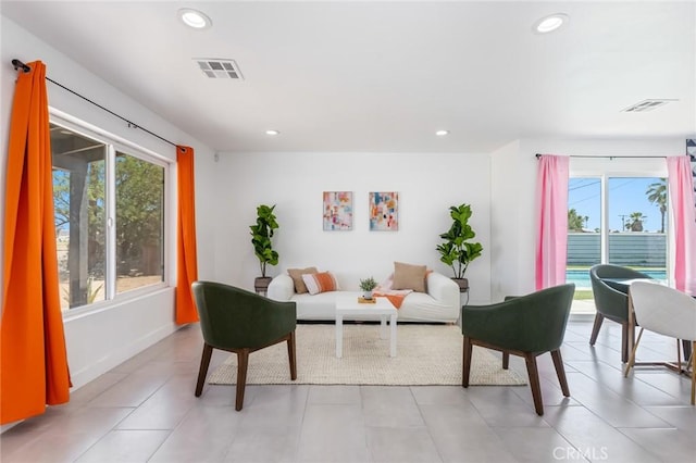 living room with a wealth of natural light