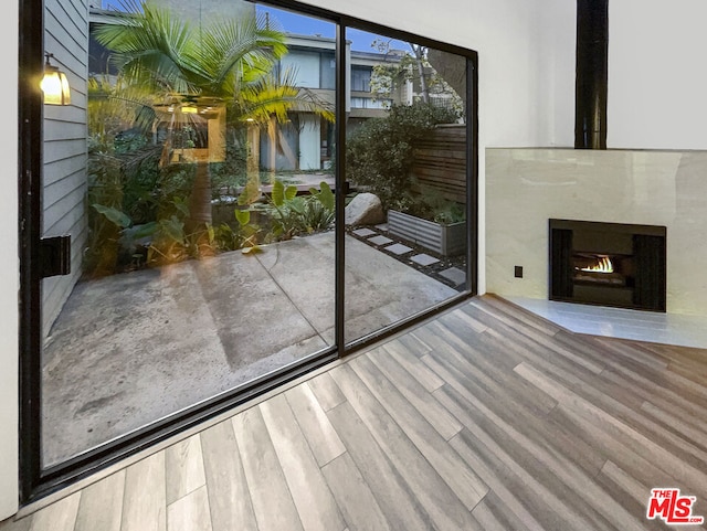 entryway featuring light wood-type flooring