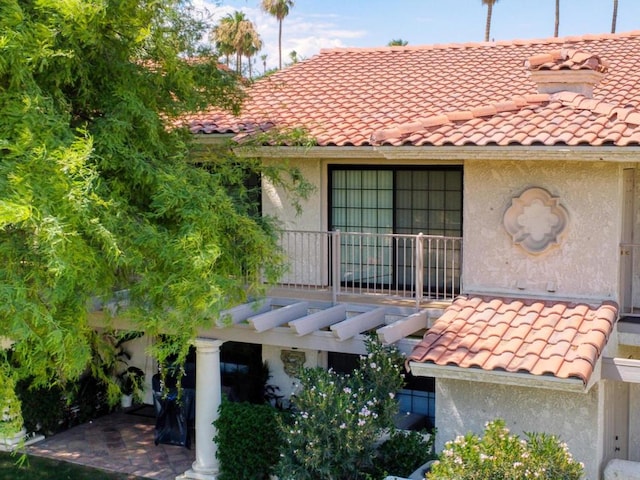 exterior space with a balcony