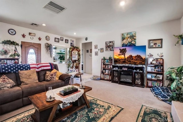 view of carpeted living room