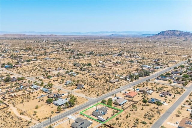 aerial view featuring a mountain view