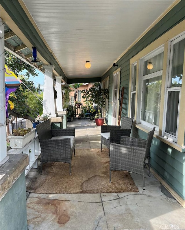 view of patio featuring an outdoor living space