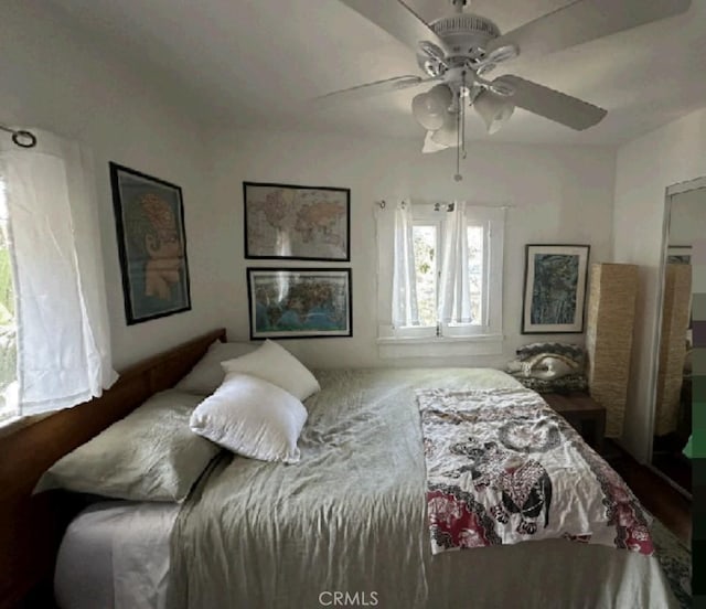 bedroom with ceiling fan