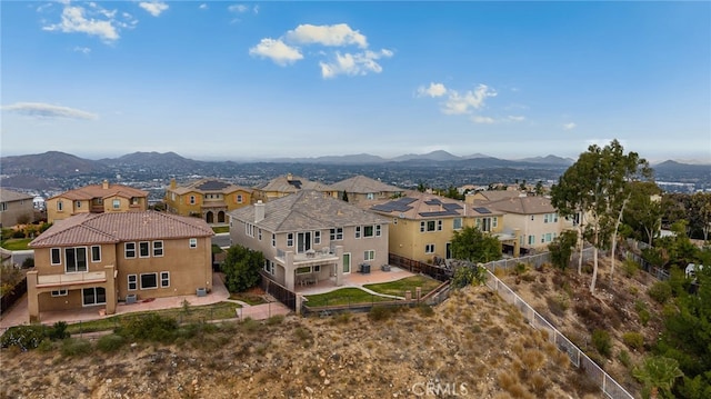 aerial view featuring a mountain view