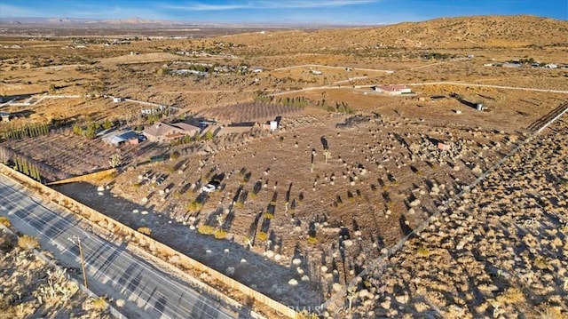 aerial view with a mountain view