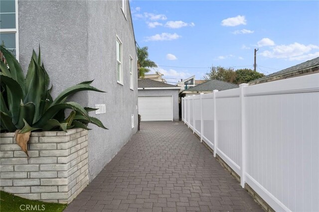 view of home's exterior with a garage