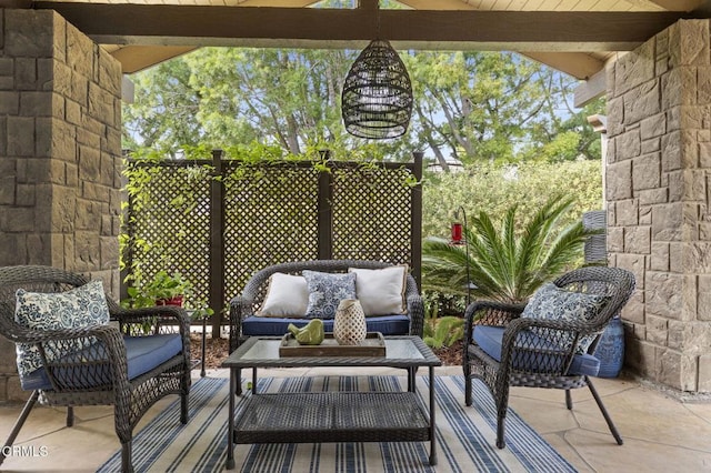 view of patio / terrace featuring outdoor lounge area