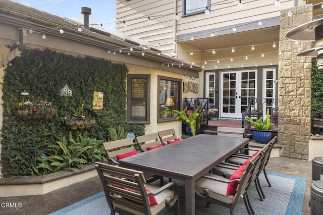 view of patio with french doors