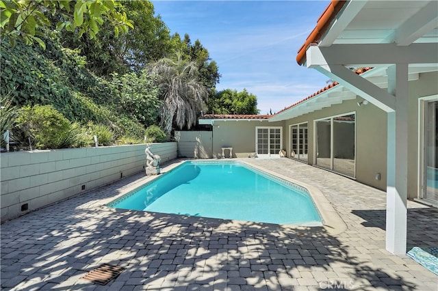 view of pool with a patio area