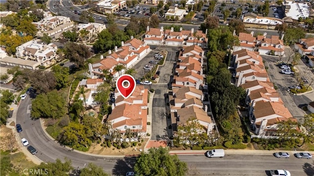 aerial view featuring a residential view