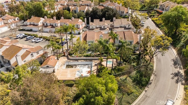 aerial view with a residential view