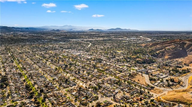 aerial view featuring a mountain view