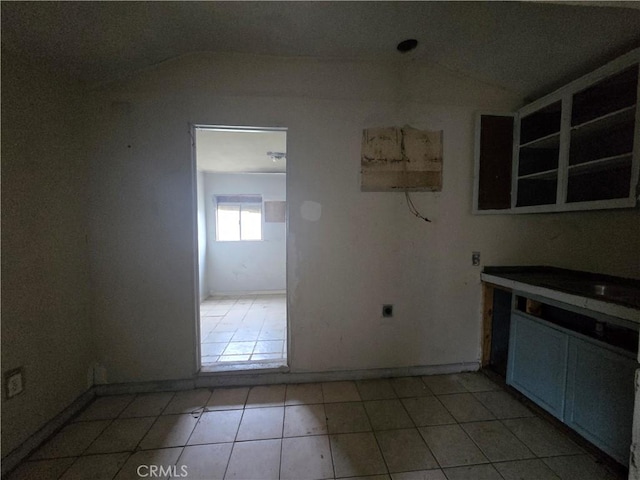 kitchen featuring light tile patterned flooring