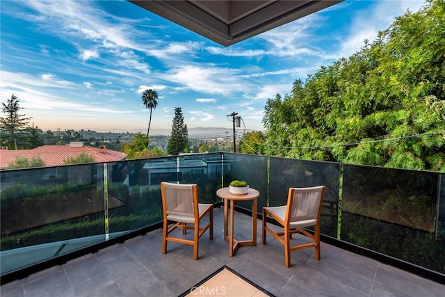 view of patio / terrace featuring a balcony