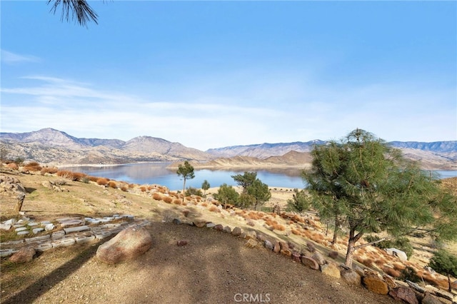 property view of mountains featuring a water view