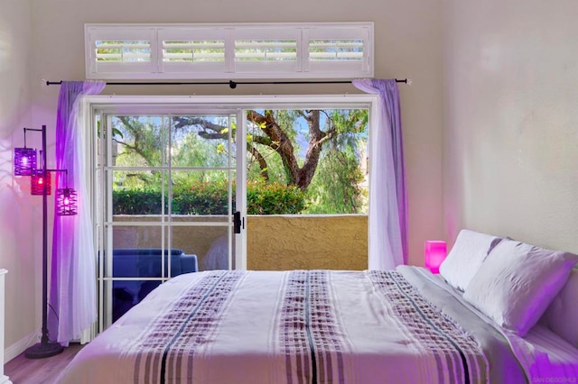 bedroom featuring hardwood / wood-style floors