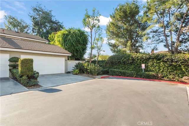 exterior space featuring a garage