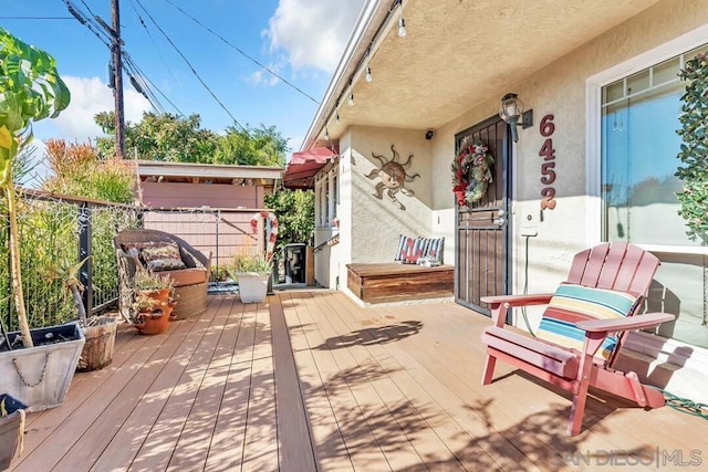 view of patio / terrace with a deck