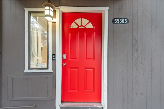 view of exterior entry