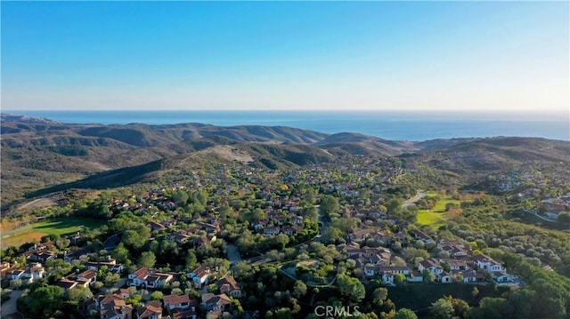 property view of mountains featuring a water view