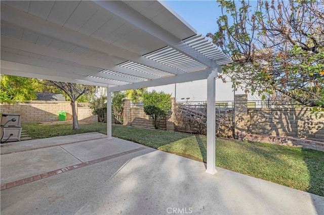 view of patio / terrace with a pergola