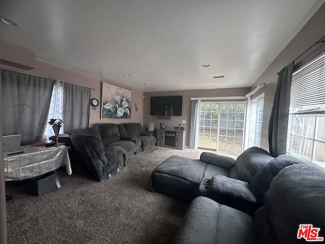 view of carpeted living room