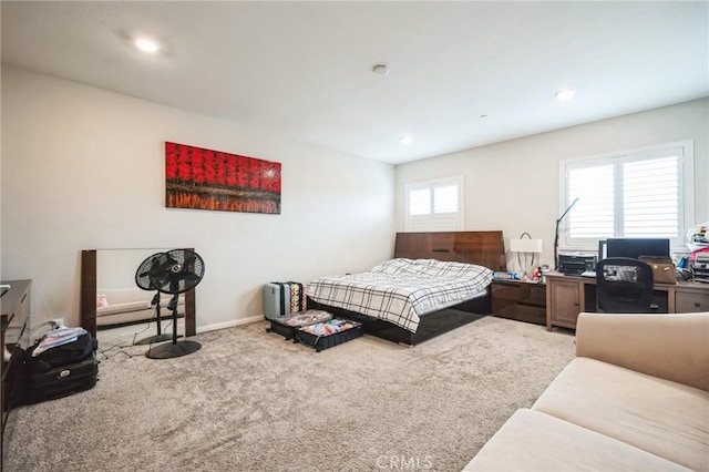 bedroom with carpet flooring