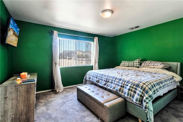 view of carpeted bedroom