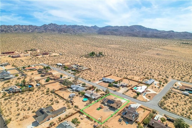 drone / aerial view with a mountain view