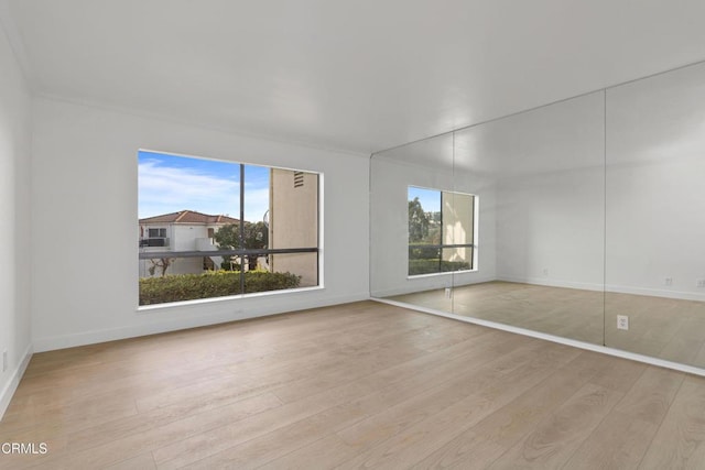 interior space with a healthy amount of sunlight and light hardwood / wood-style floors