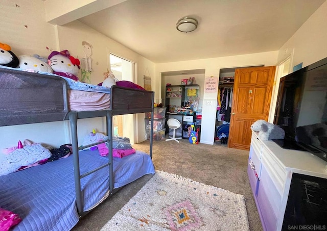 view of carpeted bedroom