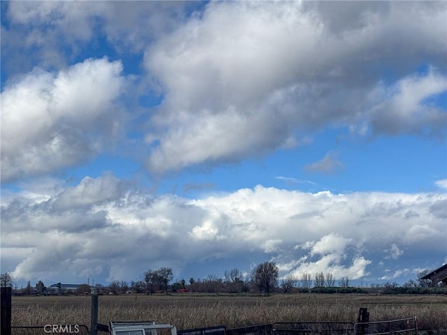 exterior space featuring a rural view