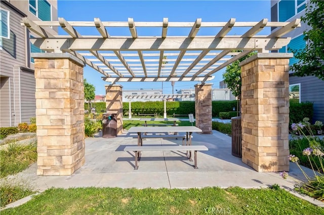 view of patio / terrace with a pergola