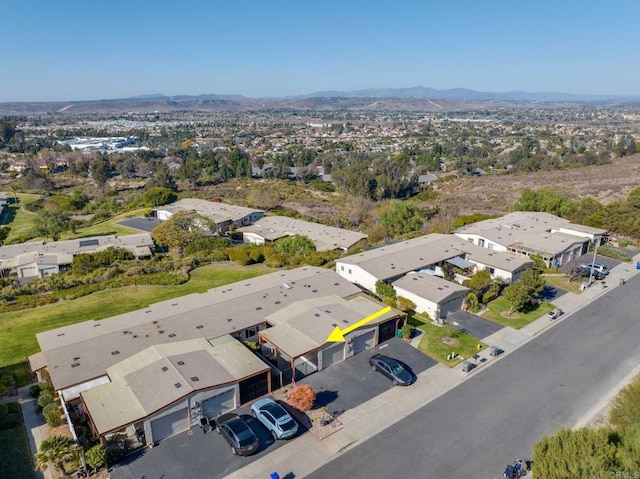 aerial view featuring a mountain view