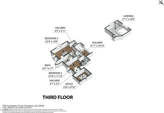 790 Huntington Cir, Pasadena, CA 91106 - floor plan / room layout