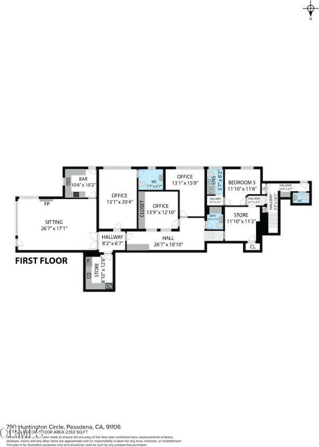 790 Huntington Cir, Pasadena, CA 91106 - property floor plan
