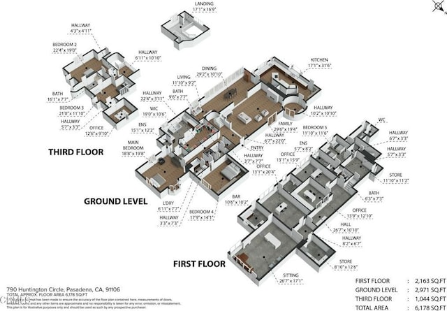 790 Huntington Cir, Pasadena, CA 91106 - room layout