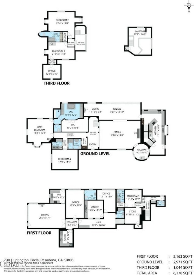 790 Huntington Cir, Pasadena, CA 91106 - room layout