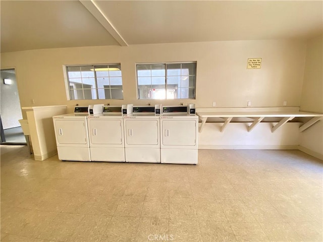 laundry room featuring independent washer and dryer